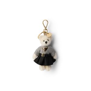Prada White Teddy Keychain Charm