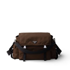Prada Black Explore Re-Nylon And Leather Bag for men