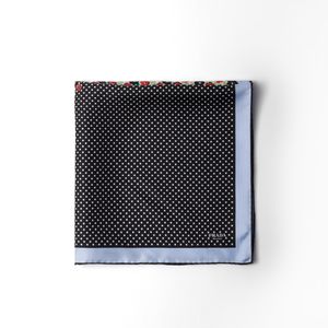 Prada Black Printed Silk Twill Scarf, 55 X 55 Cm