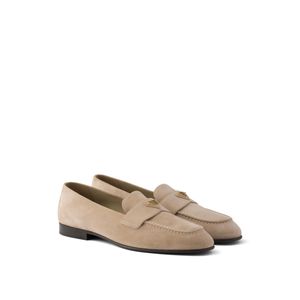 Prada Natural Suede Loafers, Cord