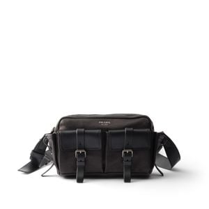 Prada Black Route Leather Shoulder Bag for men