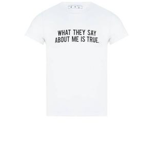 T-shirt What they say about me is true en coton Off-White c/o Virgil Abloh en coloris Blanc