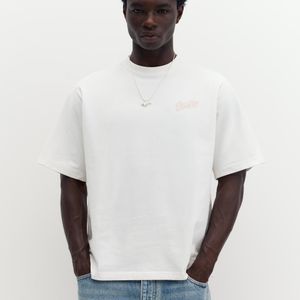 Pull&Bear White Stwd Graffiti Logo T-Shirt for men