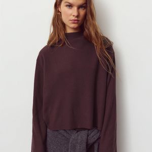 Pull&Bear Purple Soft Knit T-Shirt