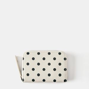 Pull&Bear White Polka Dot Wallet