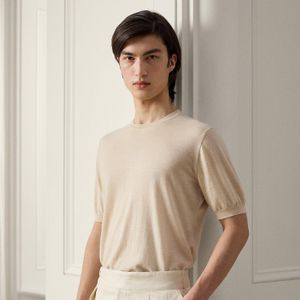 Ralph Lauren Natural Cashmere Short-Sleeve Jumper for men
