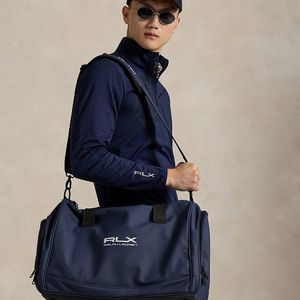 Ralph Lauren Blue Embroidered Logo Golf Boston Bag for men