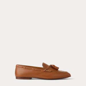 Ralph Lauren Brown Briar Calfskin Loafer