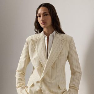 Ralph Lauren Natural Ramona Striped Wool Jacket