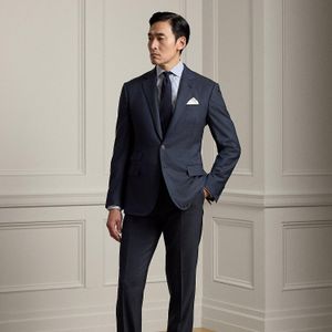 Ralph Lauren Blue Kent Hand-Tailored Glen Plaid Wool Suit for men