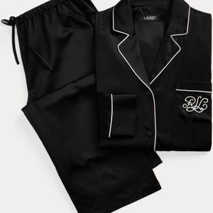 Pyjama en soie Ralph Lauren en coloris Noir