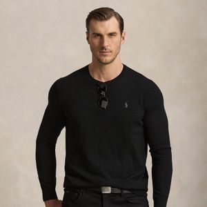 Ralph Lauren Black Washable Wool Crewneck Jumper for men