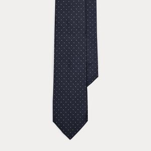 Ralph Lauren Blue Pin Dot Peau De Soie Tie for men