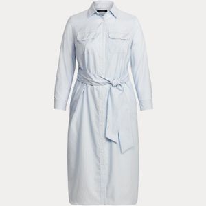 Ralph Lauren Blau Gestreiftes Hemdkleid aus Baumwolle