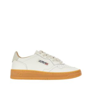 Autry White Medalist Low Leather Sneakers for men