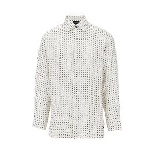 Emporio Armani White Printed Viscose Shirt for men