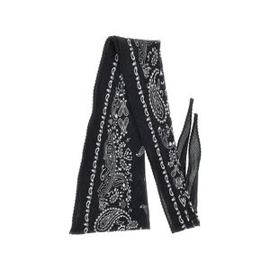 Destin Blue Cashmere-Blend Scarf With Bandana Motif for men