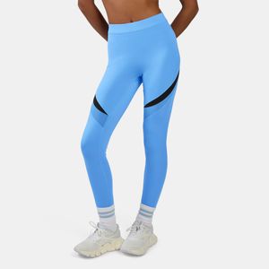 Reebok Blue Lux High-Rise Colour-Block Leggings