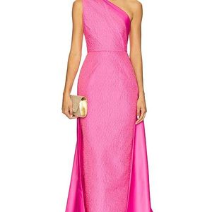 SAU LEE Pink Joslin Gown