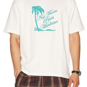 Drole de Monsieur White T-Shirt Slogan Palmiers for men