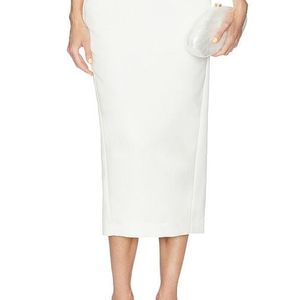 Camila Coelho White Lotta Midi Skirt