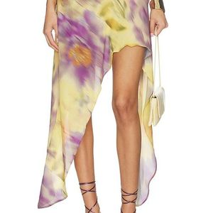 Runaway the Label Tulia Flounce Midi Skirt