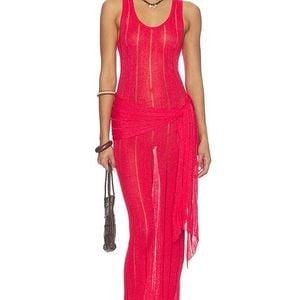superdown Red Macie Drape Maxi Dress
