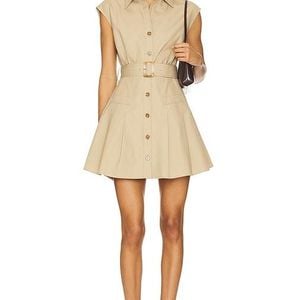 Sans Faff Natural Audley Trench Mini Dress