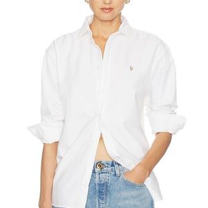Polo Ralph Lauren White Long Sleeve Button Front Shirt
