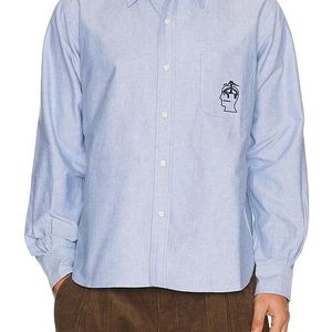 Brain Dead Blue Brooks Brothers California Selvedge Oxford Button Up Shirt for men
