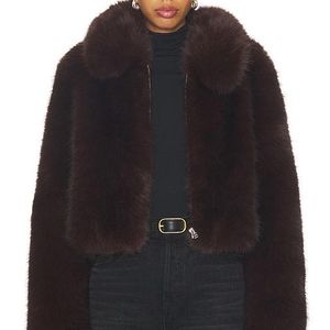 L'academie Black Savoie Faux Fur Jacket