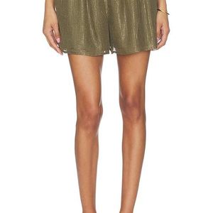 Cami NYC Green Riviera Metallic Chiffon Short