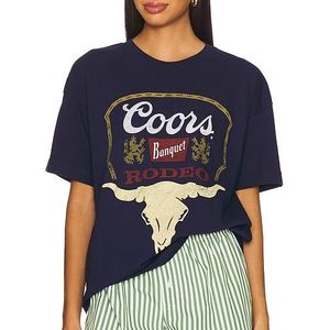 The Forecast Agency Blue Coors Banquet Beer Cropped Tee