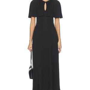 WeWoreWhat Black Cape Midi Dress