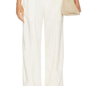 Jonathan Simkhai White Langston Linen Utility Pant
