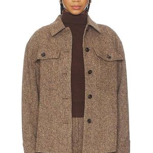 ALIGNE Brown Charlie Wool Overshirt