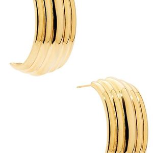 Pendientes En Color Oro Metálico Talla Mega