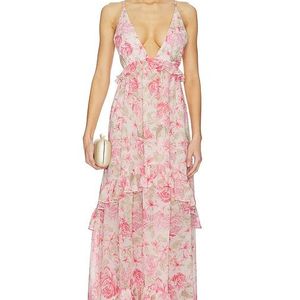 Lovers + Friends Pink Cristina Gown