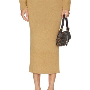 Camila Coelho Natural Costansa Midi Skirt