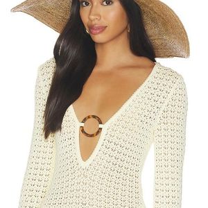 Flora Bella White Marie Wide Sun Hat