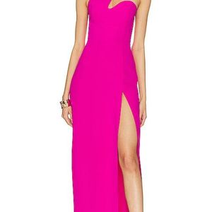 Amanda Uprichard Pink X Revolve Strapless Puzzle Gown