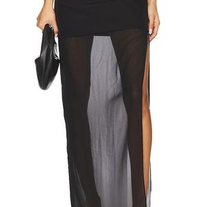 Nbd Black Elaina Maxi Skirt