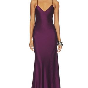 Alejandra Alonso Rojas Purple Bias Slip Gown