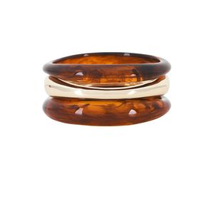 BaubleBar White Raven Resin Bangle Set
