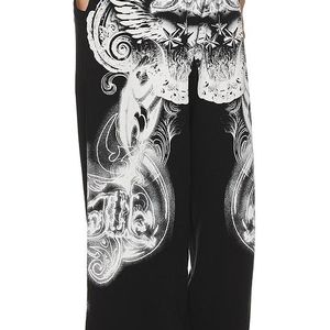 Jaded London Black Gothic Printed Joggers for men