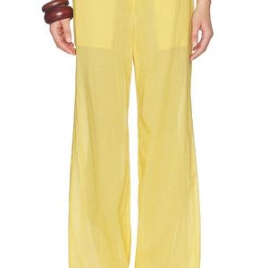 ÉTERNE Yellow Cotton Brody Pant