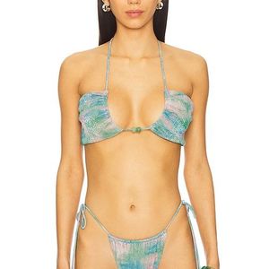 Devon Windsor Orange Willow Bikini Top