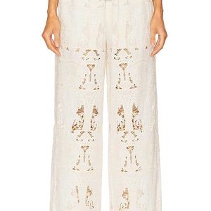 REVOLVE x JJ Natural Embroidered Pant