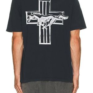 One Of These Days Black Mustang Cross Tee for men