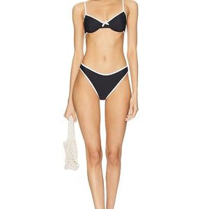 ROWEN ROSE Black Bikini Set